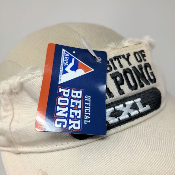 University of Beer Pong Men's Sun Visor Hat Cap Tan W/Tags Embroidered Logo - Picture 12 of 16